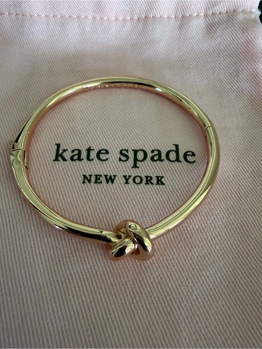 kate spade Rose Gold Knot Hinged Bangle Bracelet - Picture 1 of 3